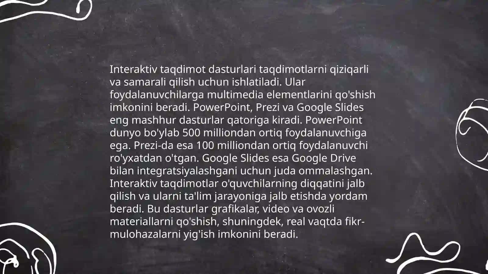 Taqdimotni ishlab chiqishning zamonaviy vositalari 4