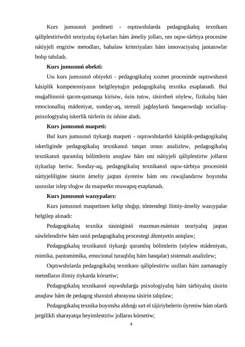 Pedagogik texnikani shakllantirish yo'llari 4