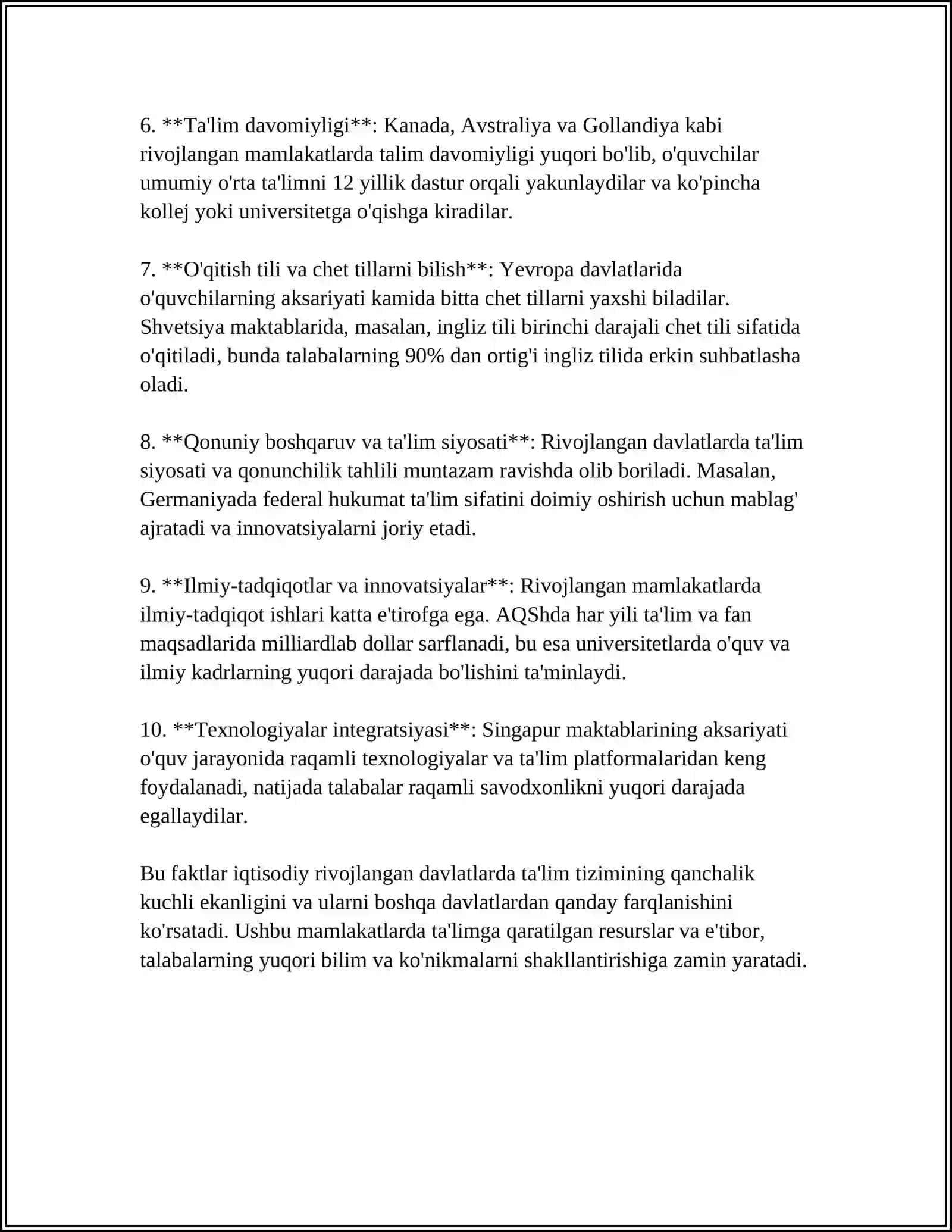 IQTISODIY RIVOJLANGAN DAVLATLARDA TA'LIM TIZIMI 4