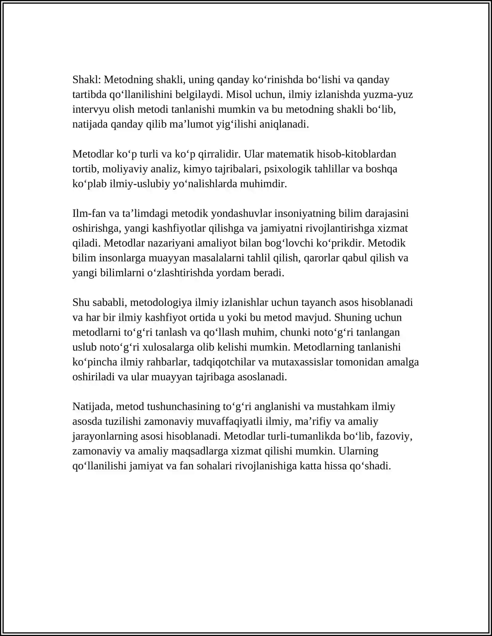 METOD HAQIDA TUSHUNCHA 4