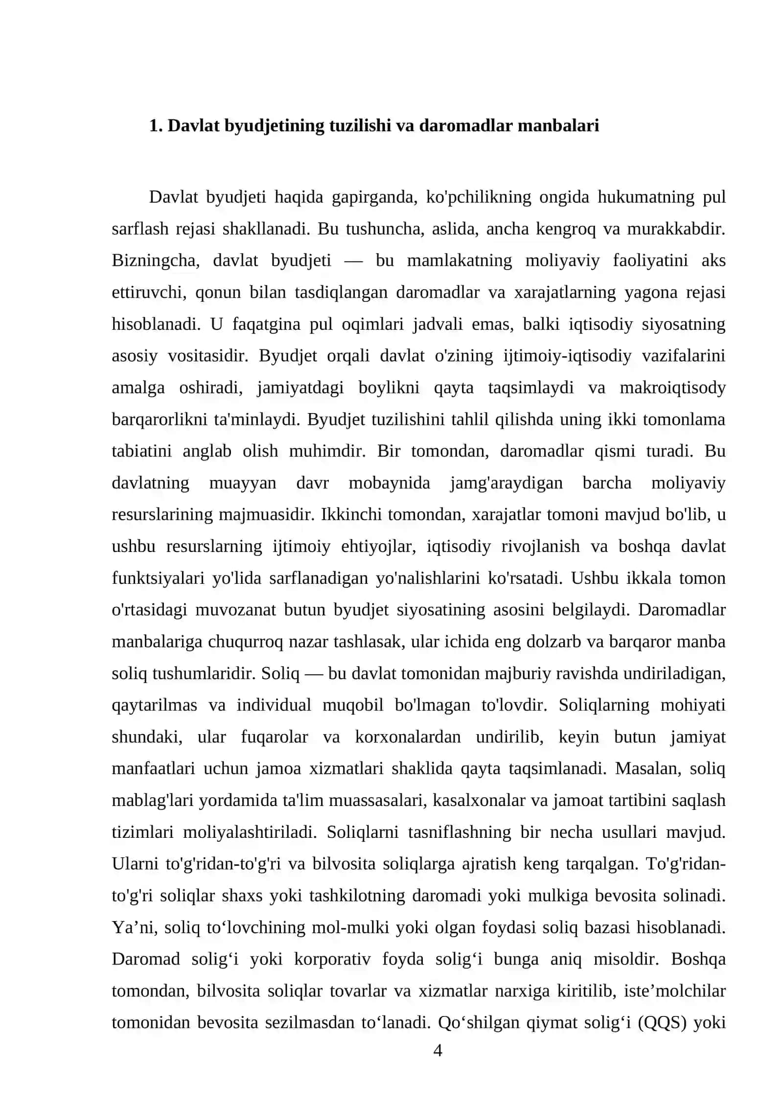 Davlat byudjeti. Soliqlar 4