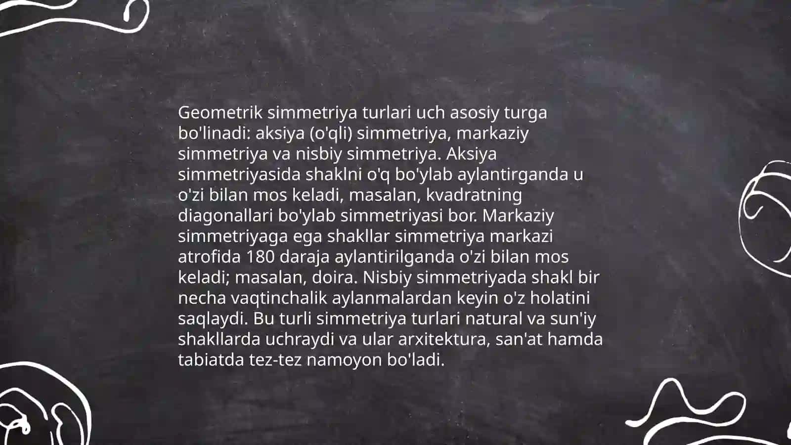 Asosiy marfalogiya qonuniyatlari: simmetriya turlari, metamarfoz 4