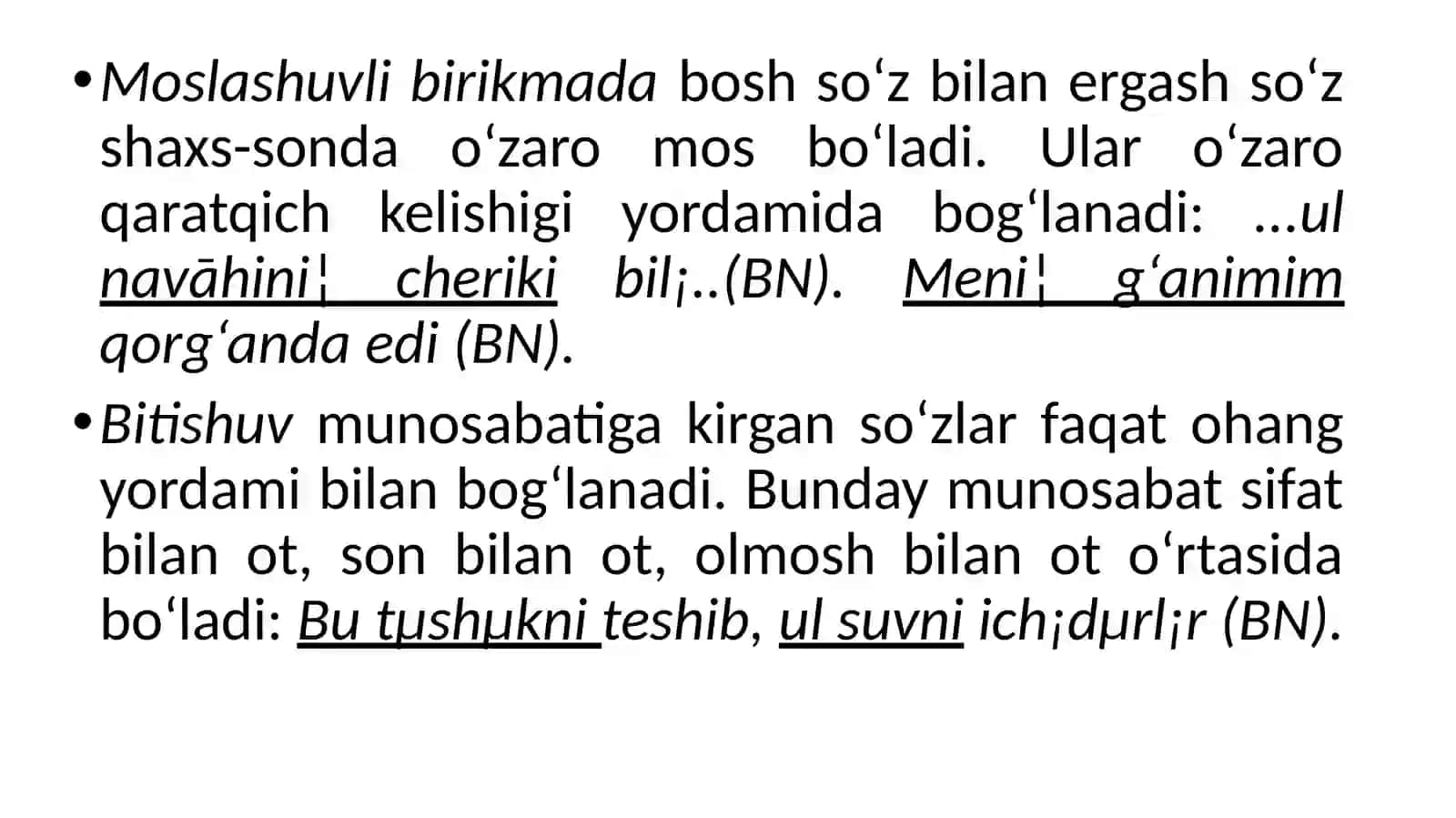 So‘zbirikmasi va gap. Gap bo‘laklari. Gap turlari 4