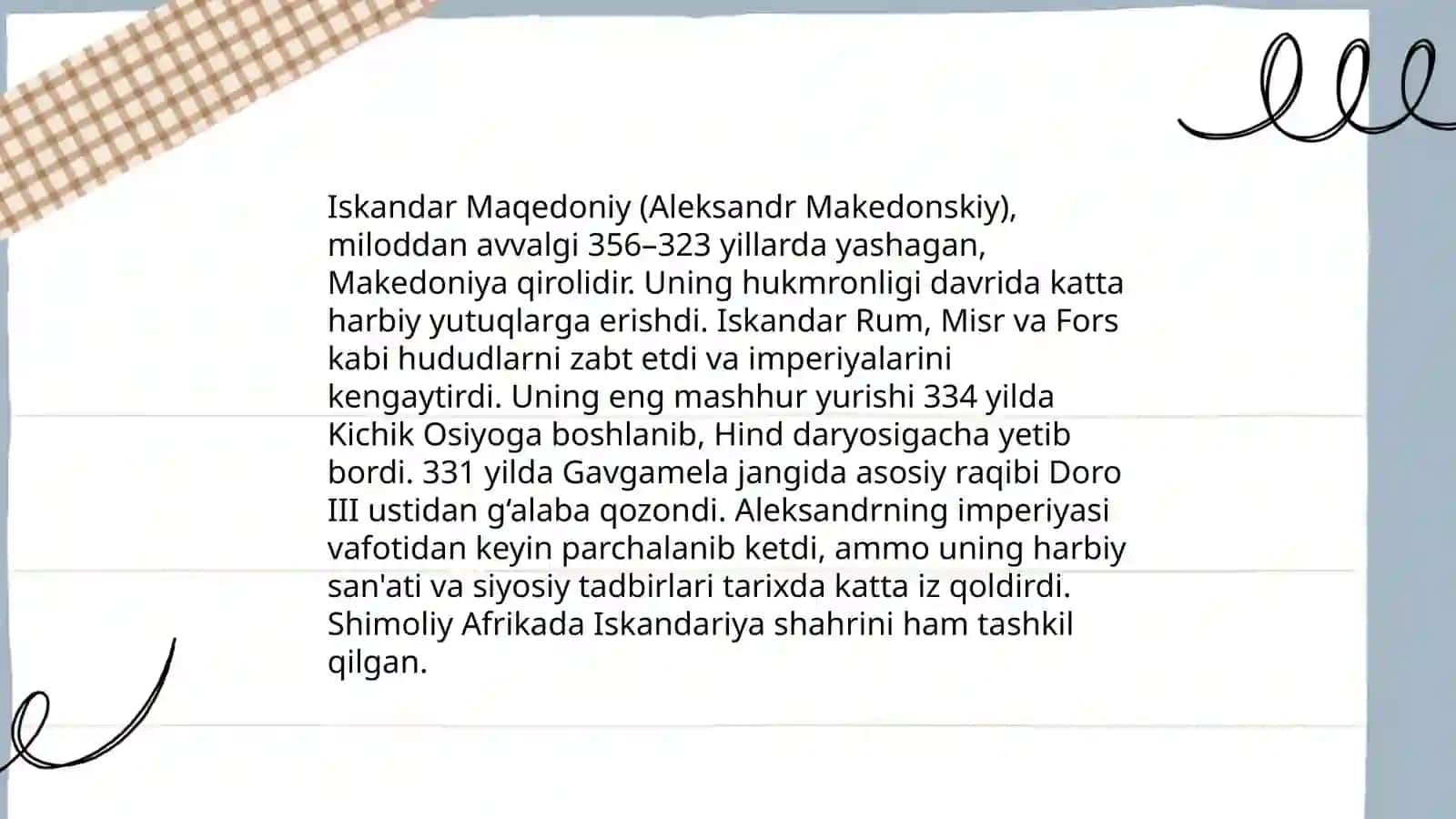 "Iskandar va Sadiyning suhbatlari" 4