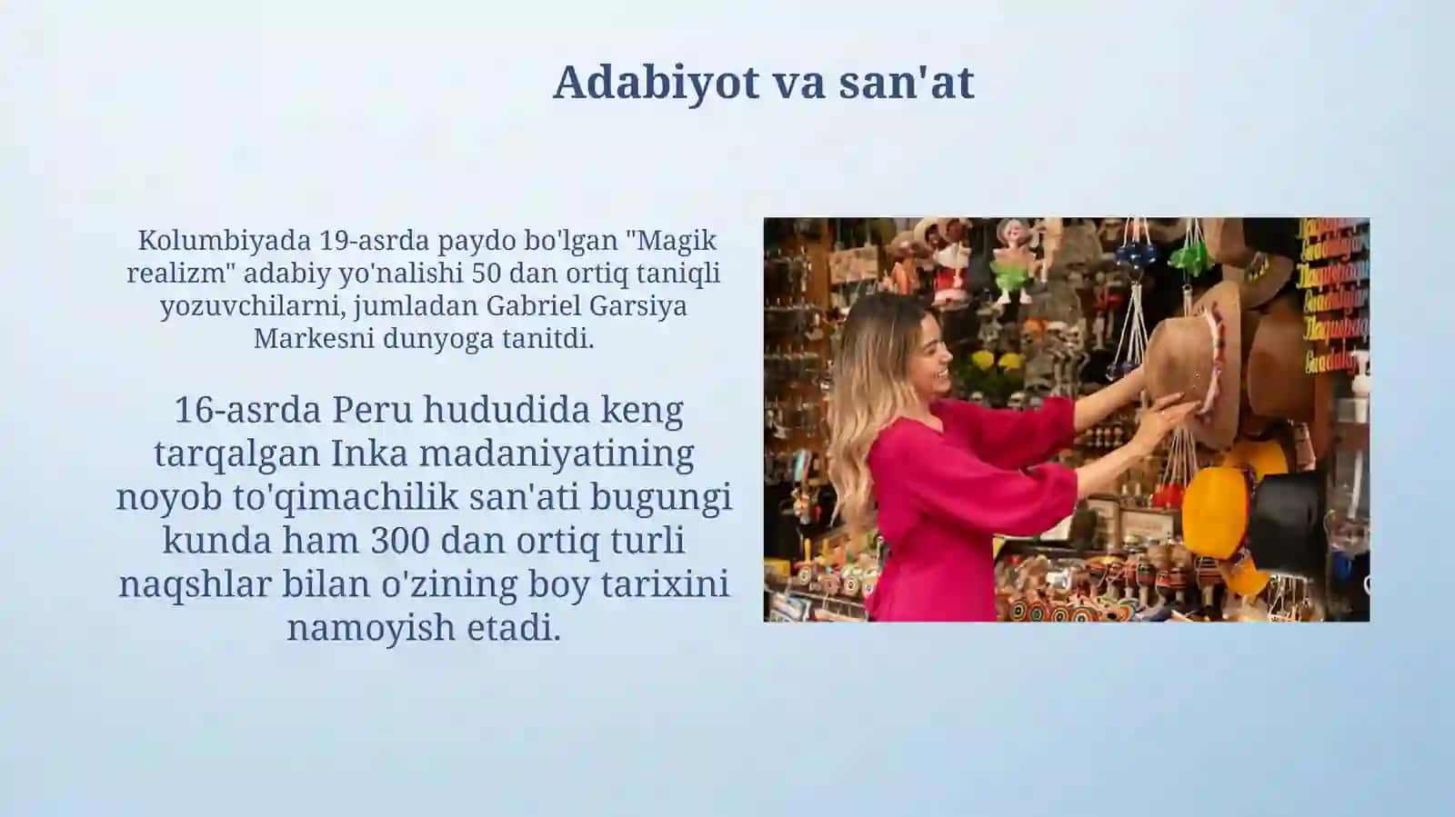 Janubiy Amerika xalqlari xõjaligi va madaniyati 4