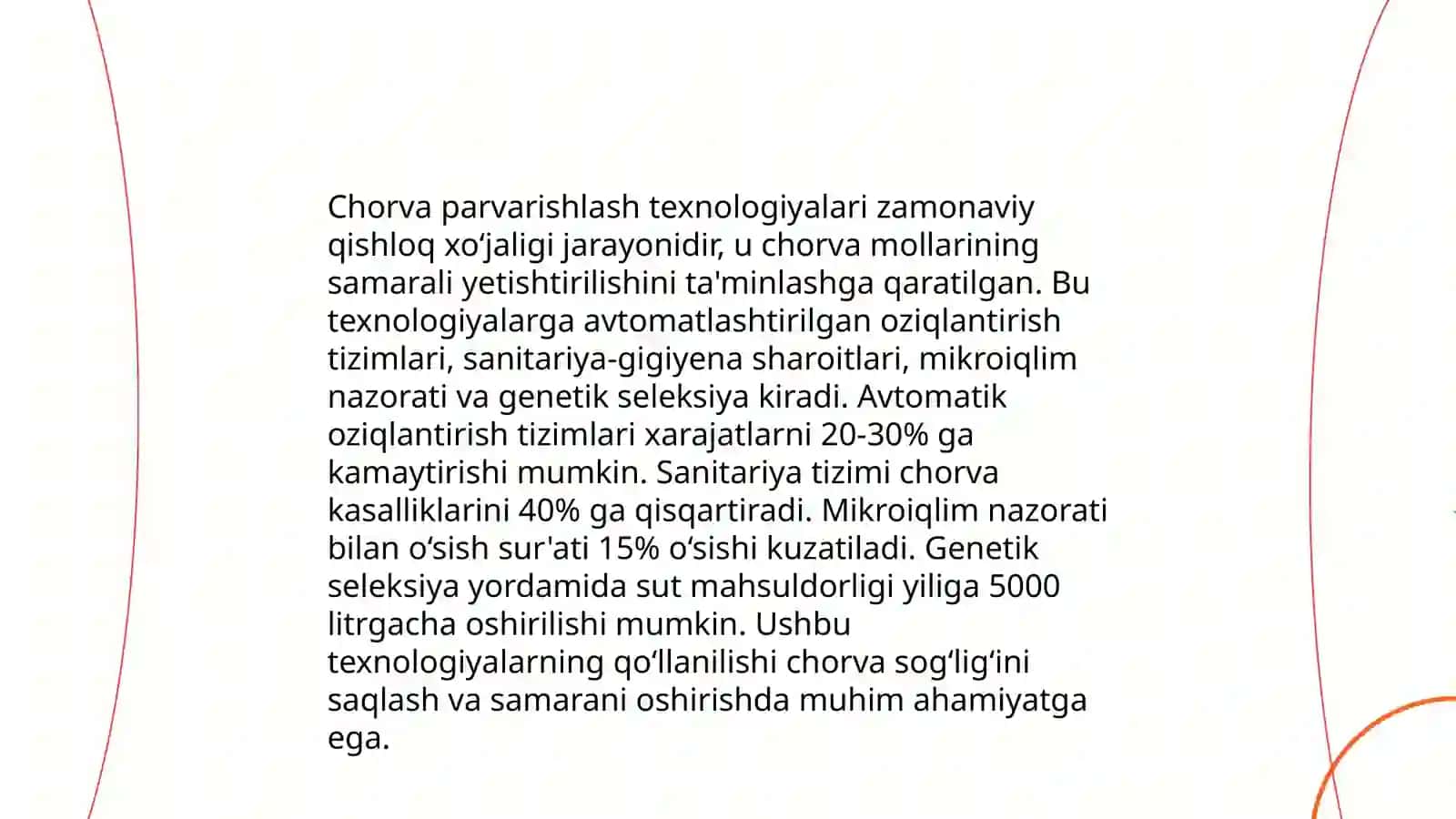 Chorva fermer xojaligi ish tartibi va mahsulotlari 4