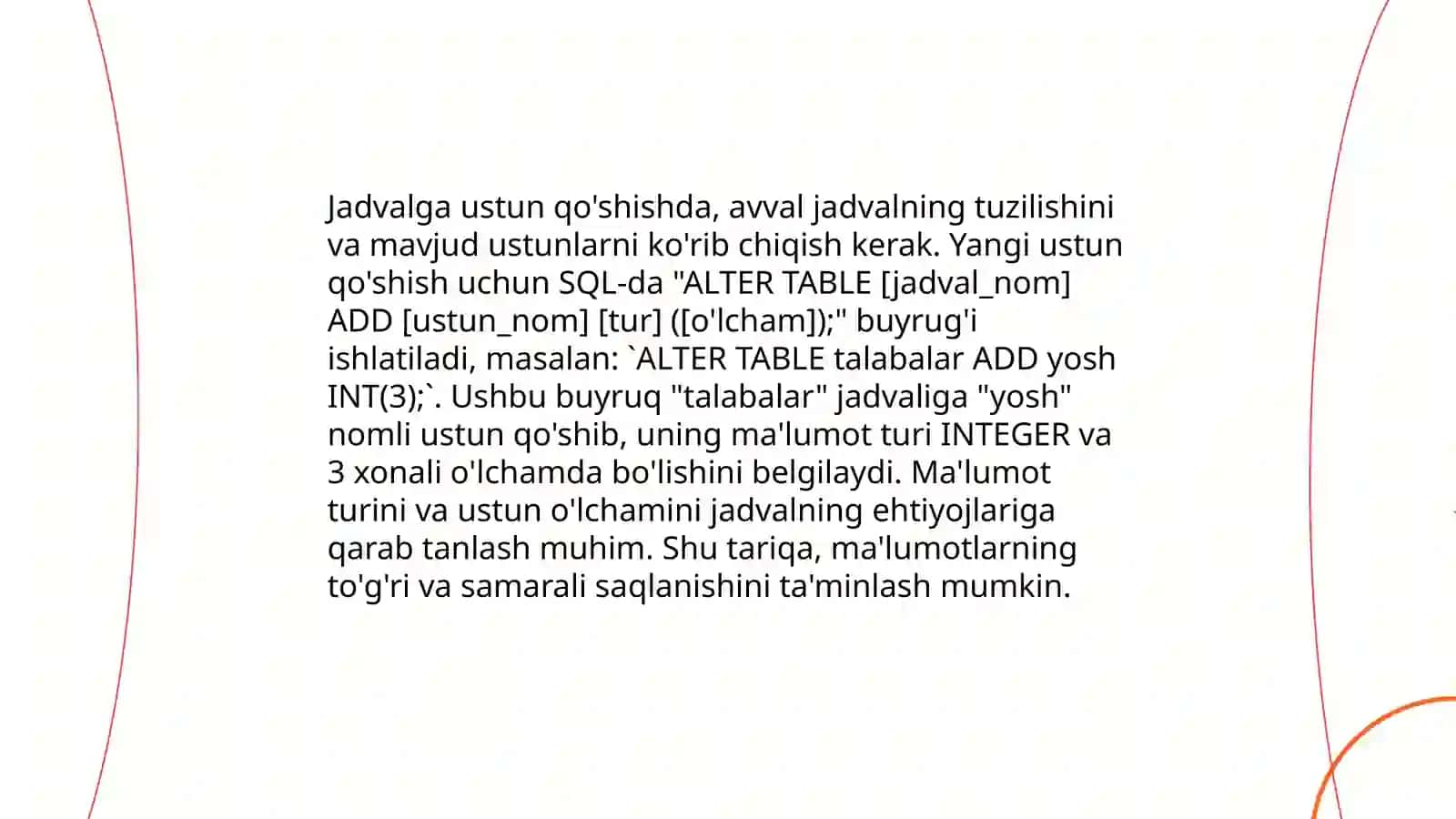 Jadval yaratish usullari 4