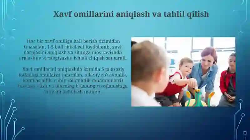 Xavf guruhidagi bolalarga yordam beruvchi ijtimoiy ish xodimining vazifalari 4
