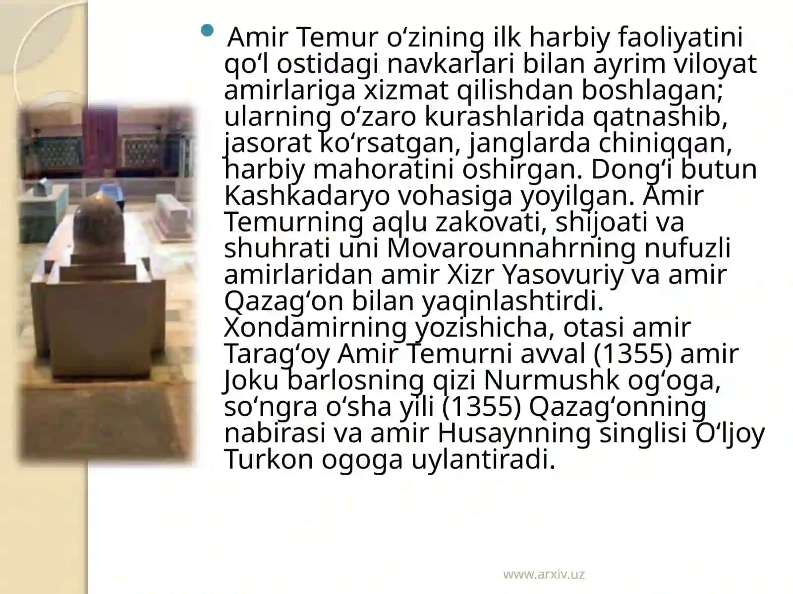 AMIR TEMUR BUYUK DAVLAT ARBOBI 4