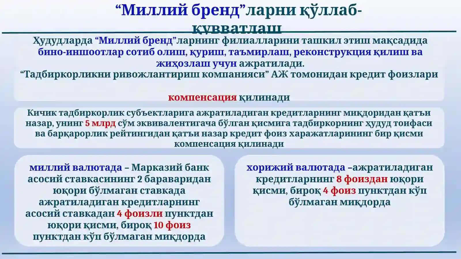 ТИЖОРАТ БАНКЛАРИ ТОМОНИДАН 4