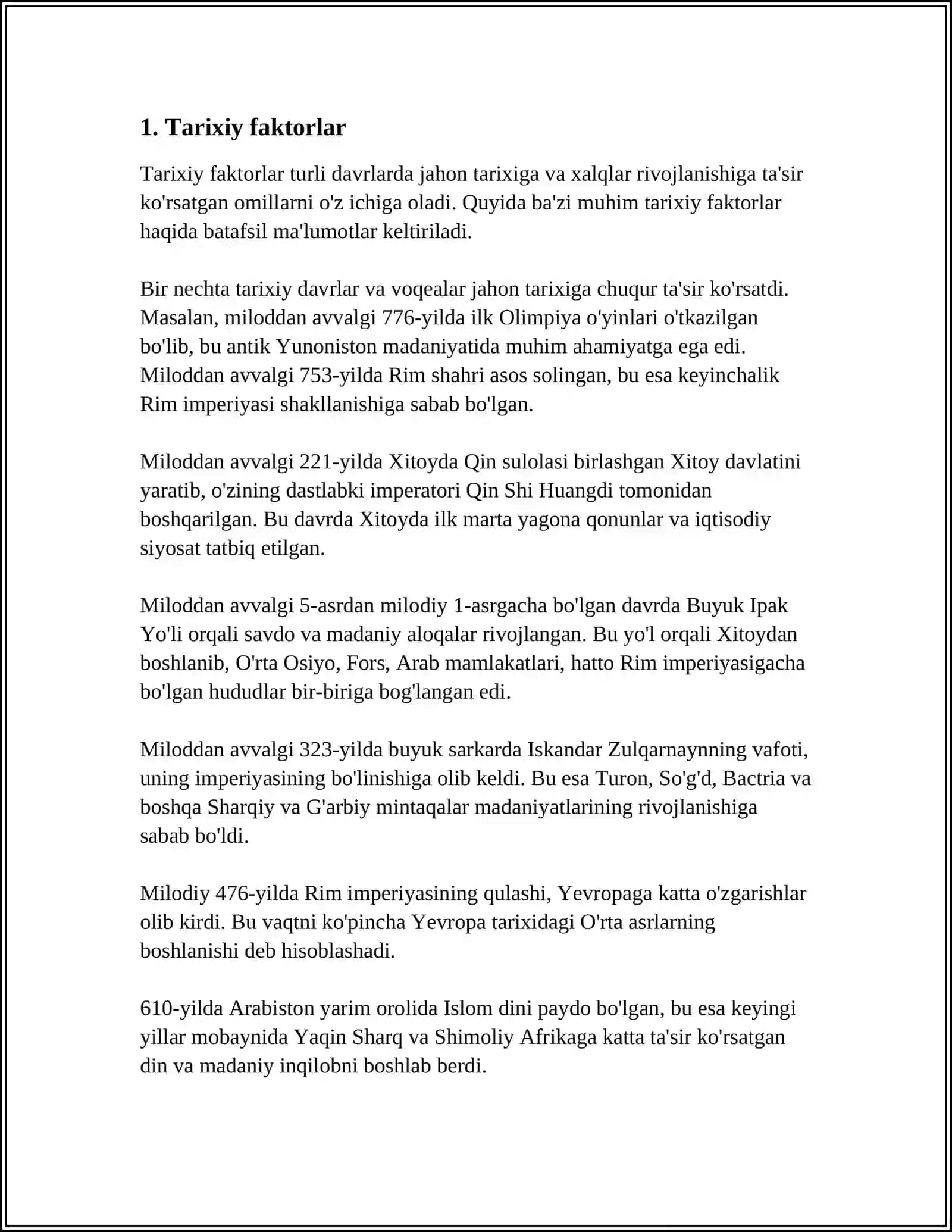 DAVLAT SHAKLLARINING RIVOJLANISHI VA OʻZGARISHIGA TA'SIR ETUVCHI OMILLAR 4