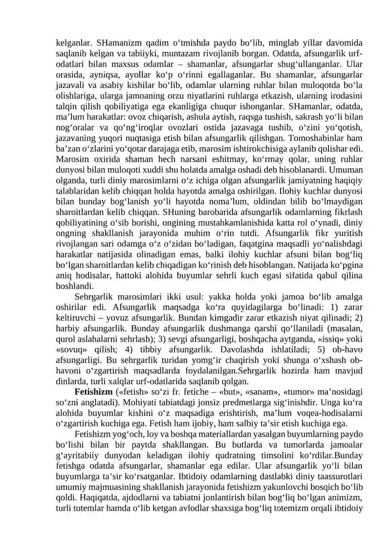 Urug‘-qabila dinlarining vujudga kelishi 4