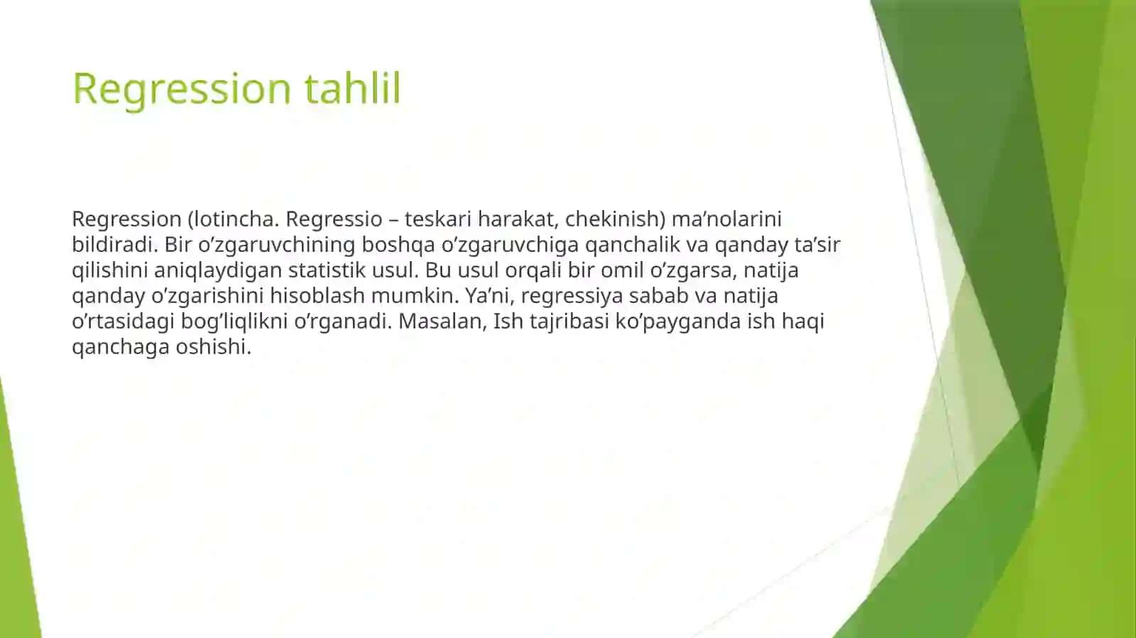 KORRELYATSION VA REGRESSION TAHLIL USULLARI 4
