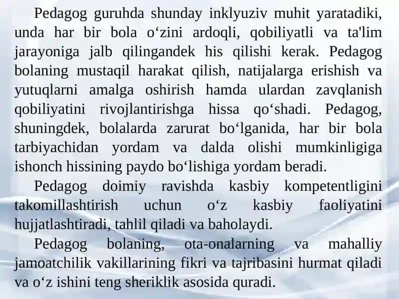 ILK QADAM DAVLAT O‘QUV DASTURINI AMALDA QO’LLANILISHIDA PEDAGOGNING ROLI 4