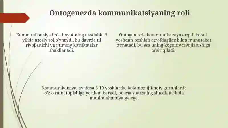 Muloqotning inson filogenetik va ontogenetik rivojlanishidagi ahamiyati 4