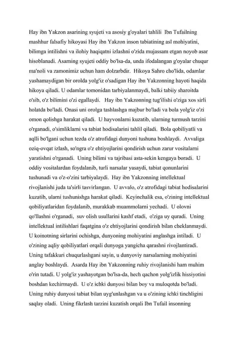 Ibn Tufayl va Ibn Sina hayoti va ijodi haqida umumiy ma'lumot 4