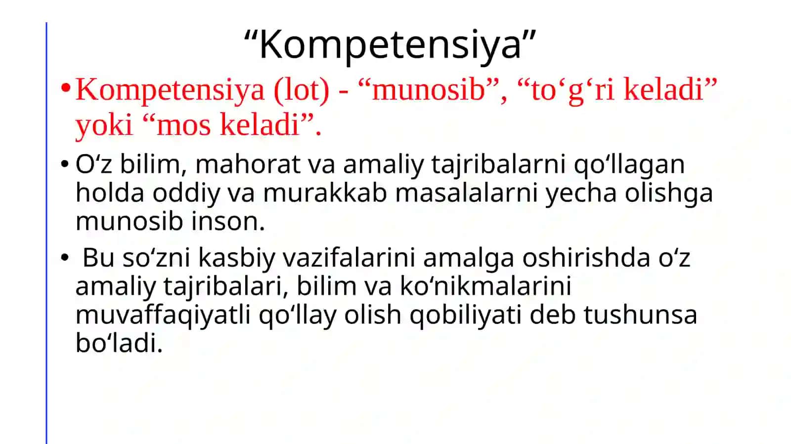 AKADEMIK KO‘NIKMALAR VA KASBIY KOMPETENTLIK FANIGA KIRISH 4