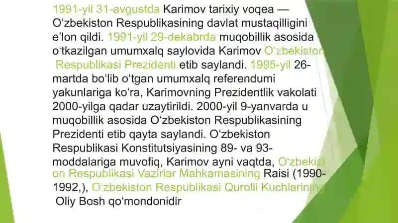 Islom Karimov Mustaqillik Asoschisi 4