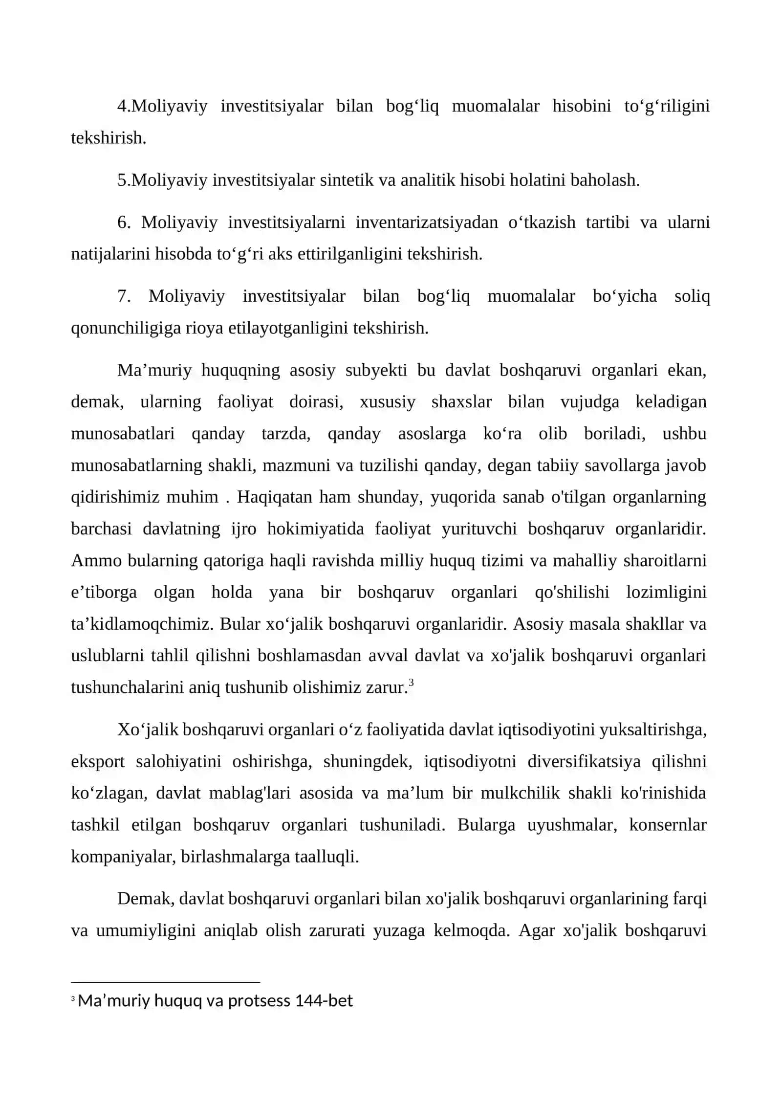 Davlat investitsiyaviy faoliyatini ma’muriy-huquqiy tartibga soluvchi boshqaruv organlari 4