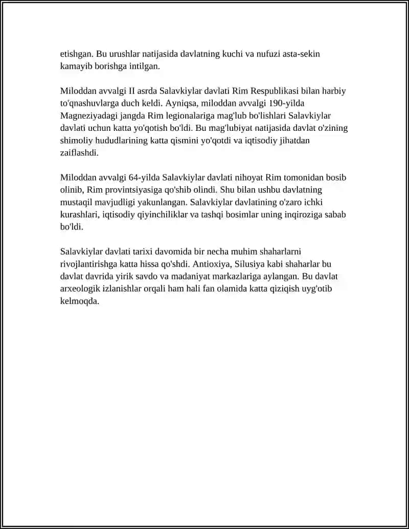 REFERAT Mavzu: SALAVKIYLAR DAVLATI 4
