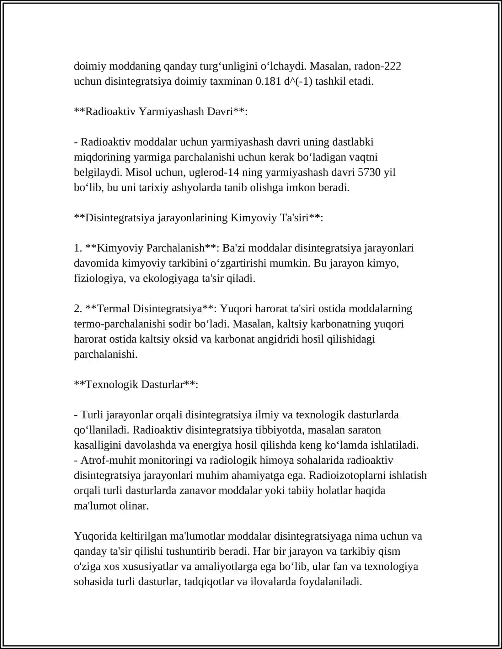 DISTRUKSIYANI TEZLATUVCHI VA SEKINLATUVCHI MODDALAR 4