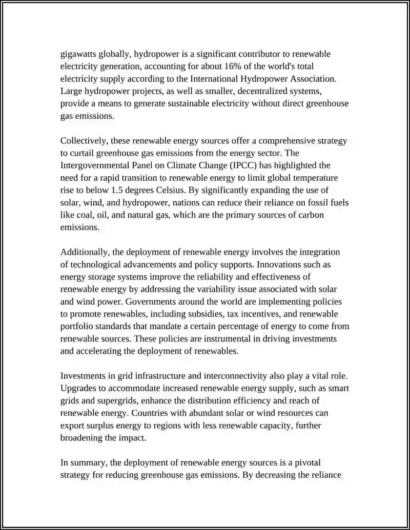 Deployment of renewable energy sources 4