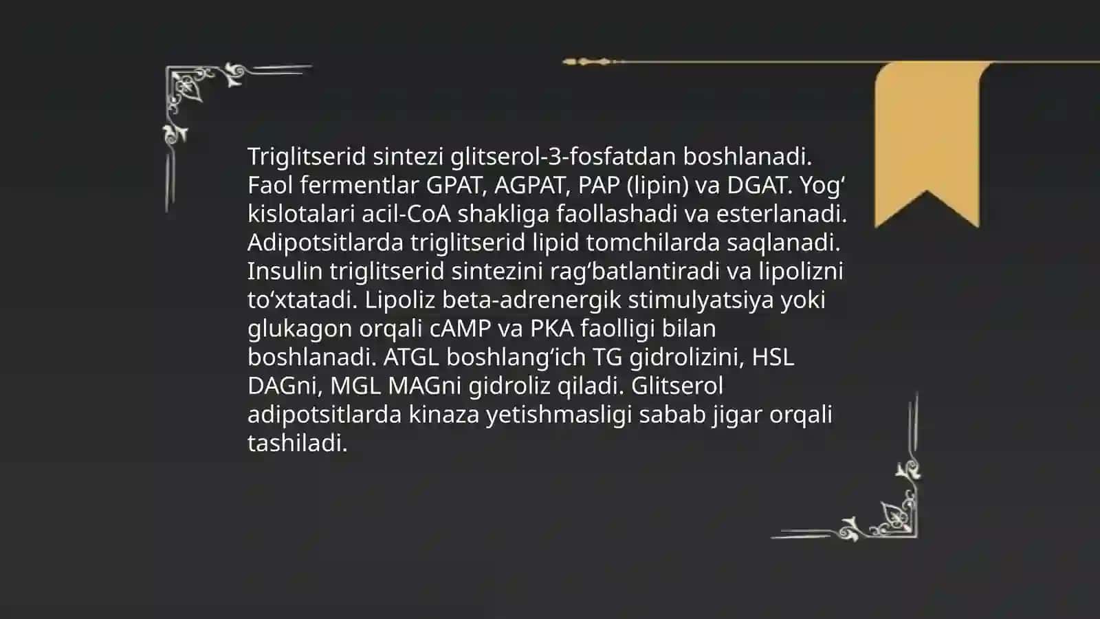 Lipidlar almashinuvi 4