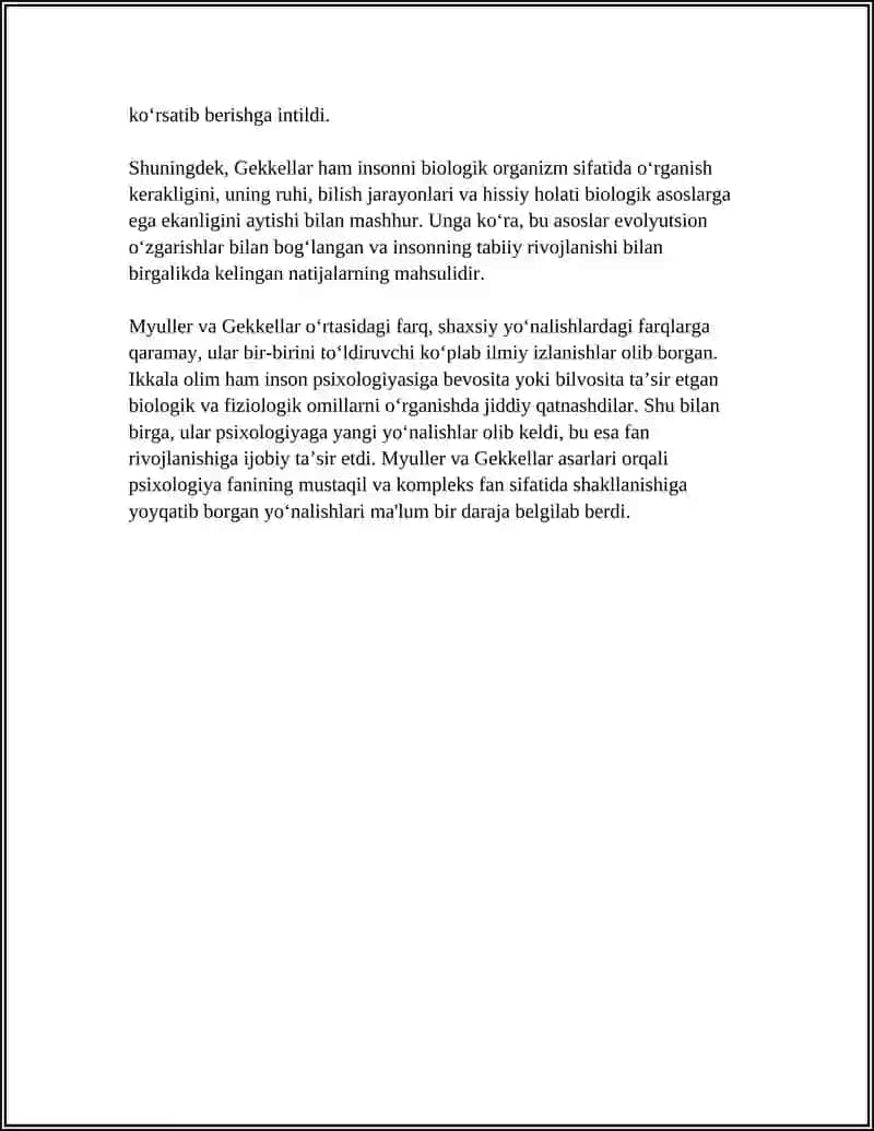 Myuller va Gekkellar Haqida Maʼlumotlar va Ularning Psixologiya Qoʻshgan Hissalari 4
