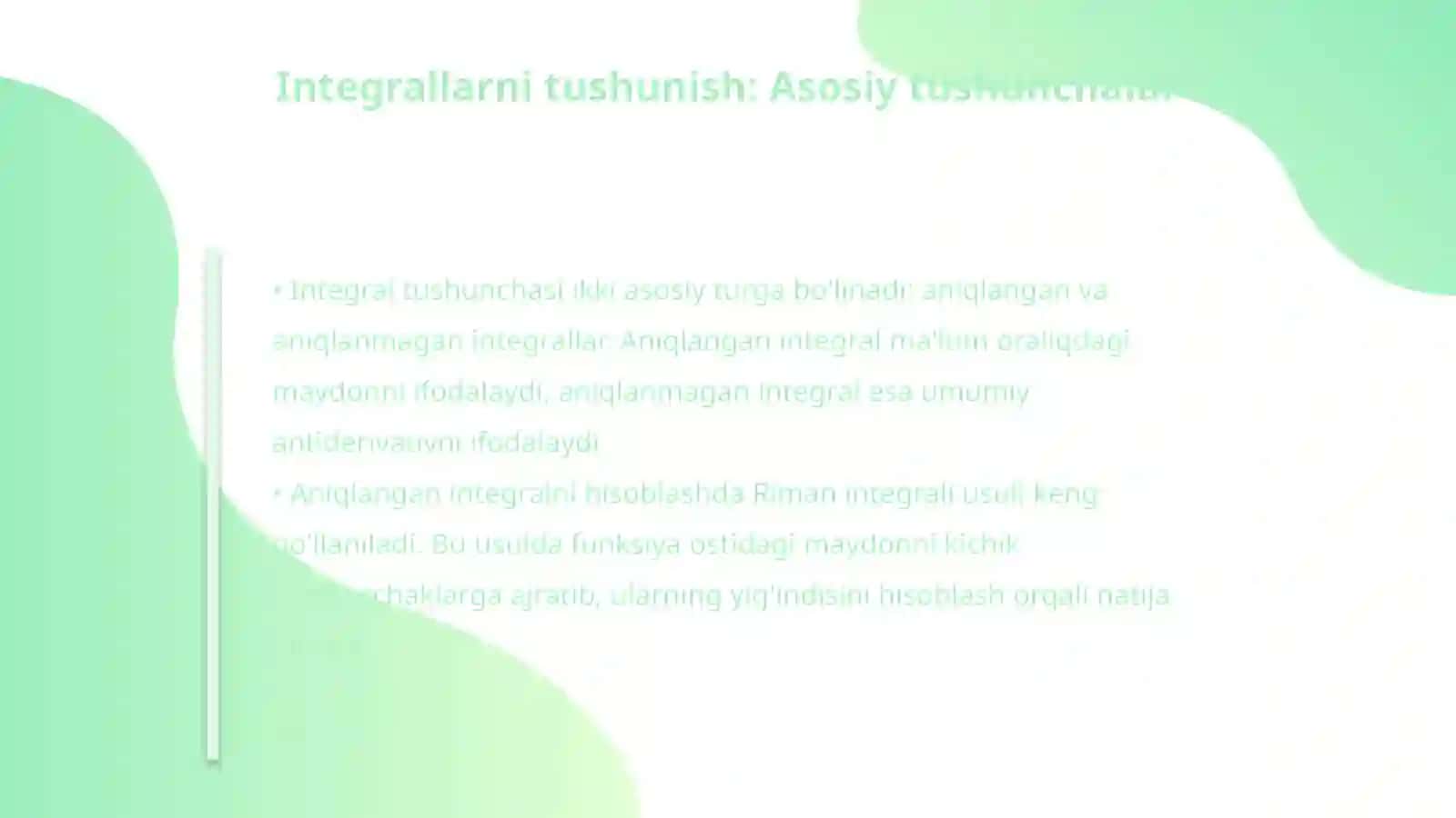 Integrallar: Asosiy tushunchalar va qo'llanilishi 4