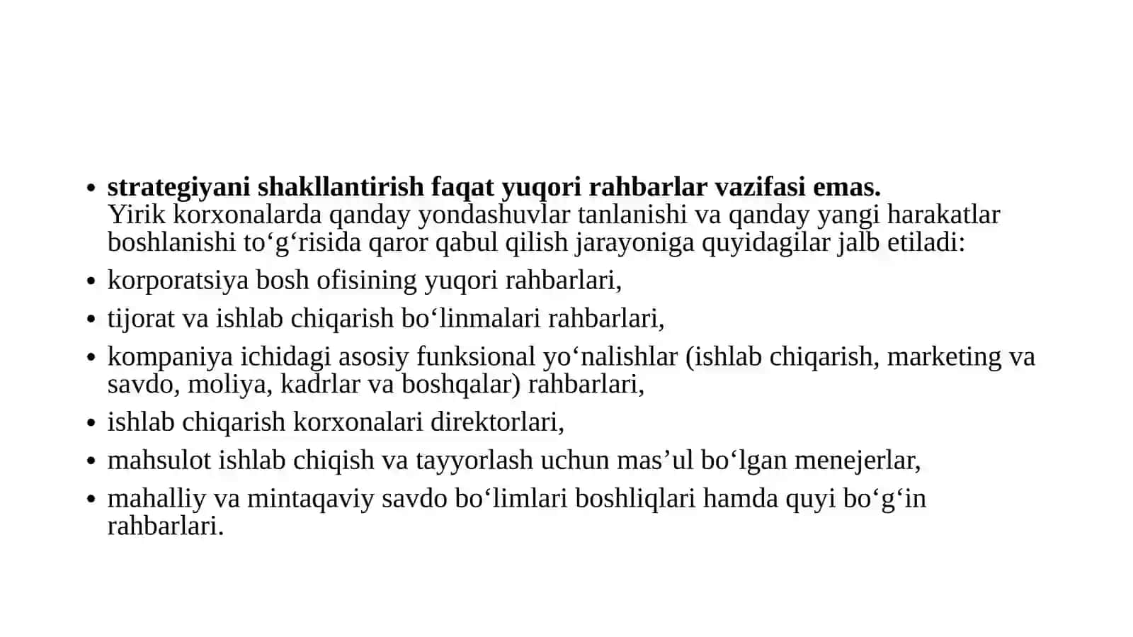 Strategiyani ishlab chiqish 4