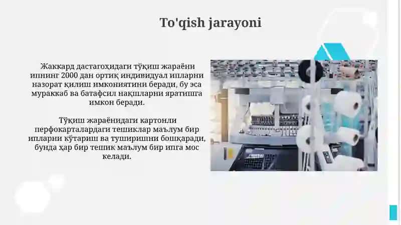 Jakkard mashinalari haqida 4