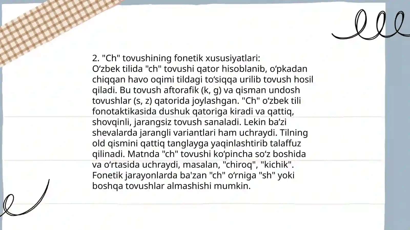Ch tovushi meyori talaffuzi 4