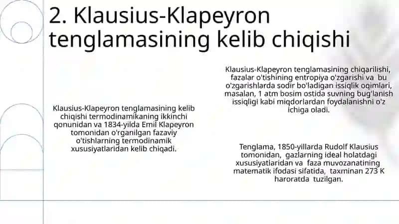 Klauzius Klapeyron tenglamasi 4