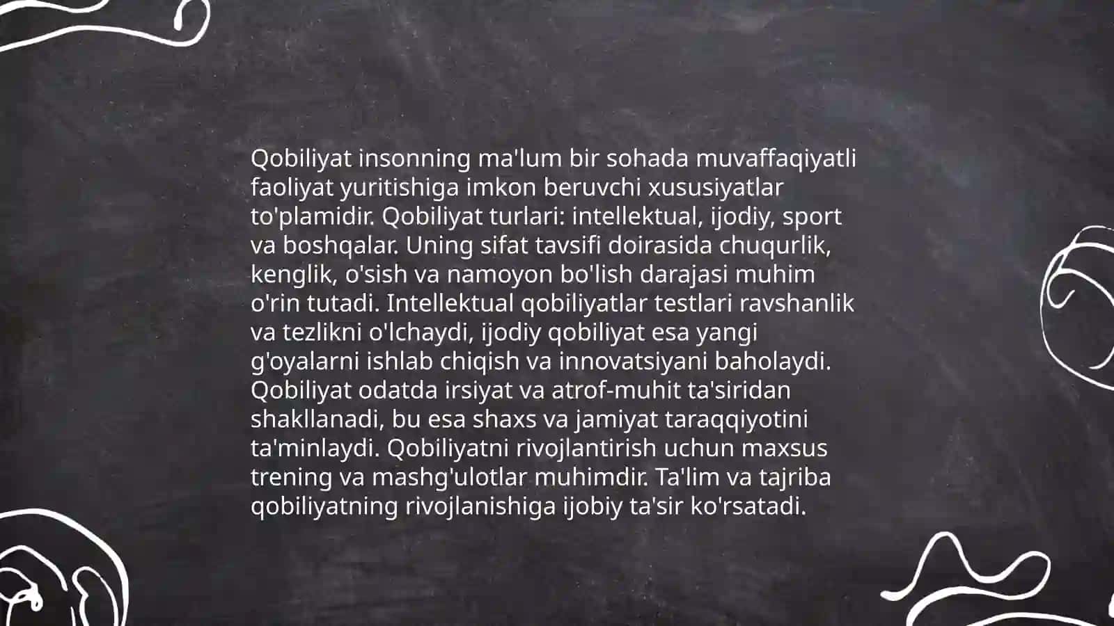 Qobiliyat va uning sifat va miqdor tavsifi 4
