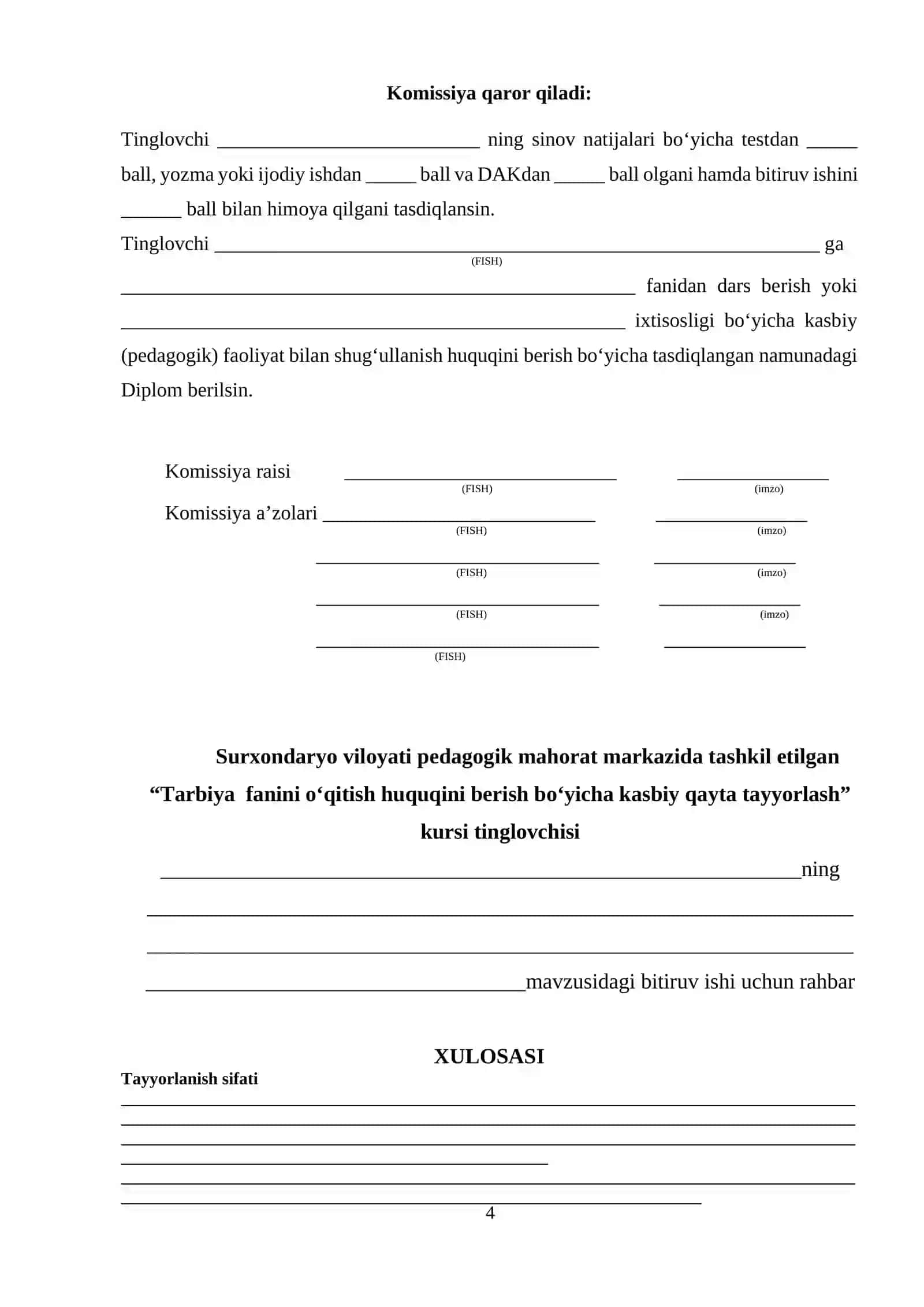Umumta’lim maktabi psixologi huquqini berish bo‘yicha kasbiy qayta tayyorlash 4