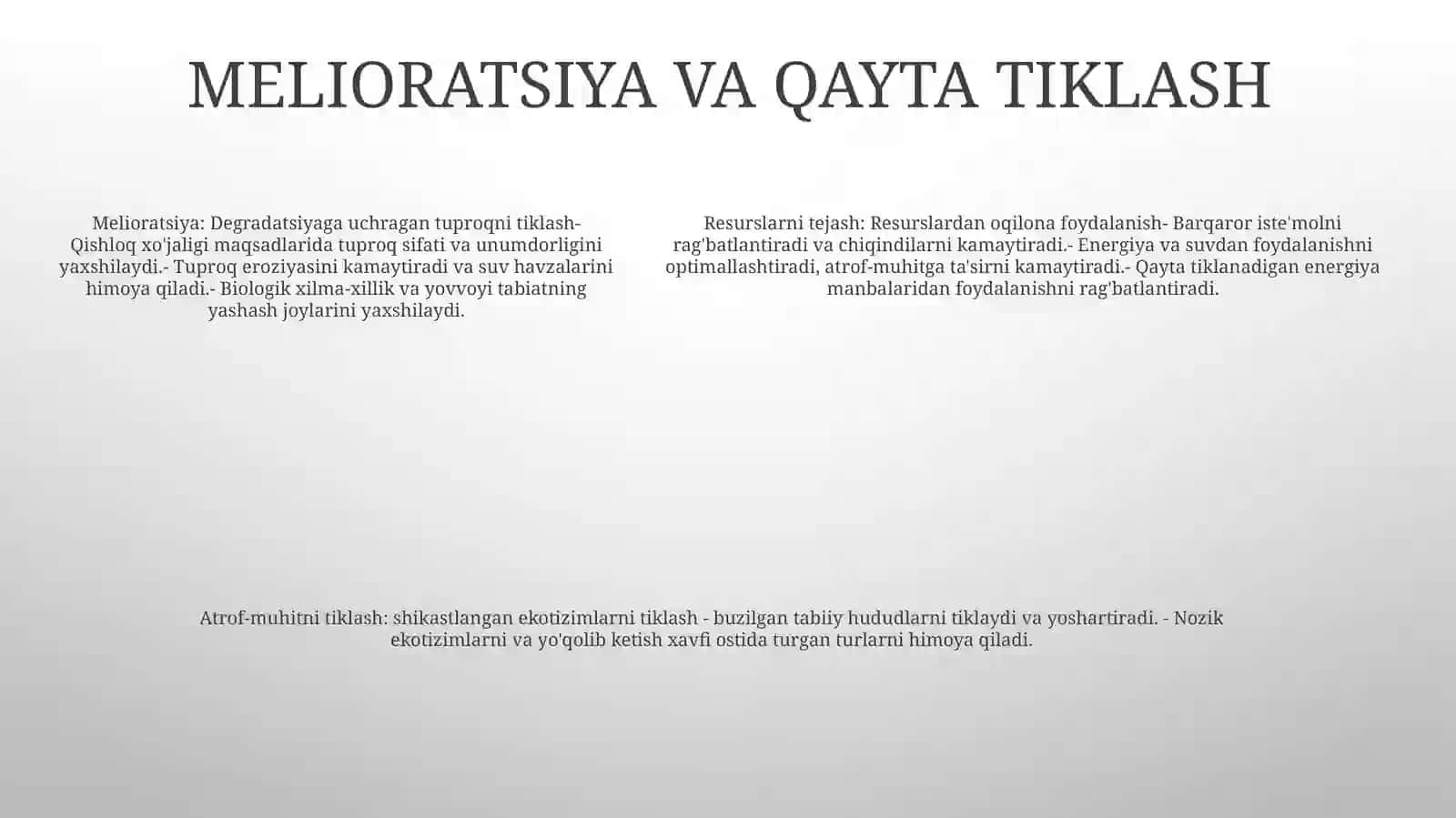 Yer Resurslaridan Oqilona Foydalanish Chora Tadbirlari 4