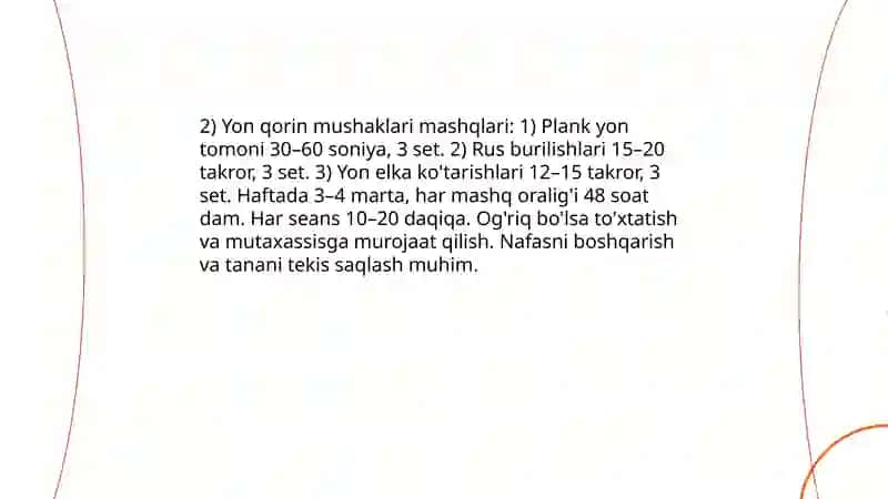 Yadro mushaklarini mustahkamlash 4
