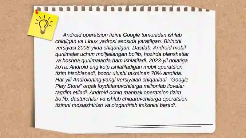 Mobil qurilmalar uchun operatsion tizimlar 4
