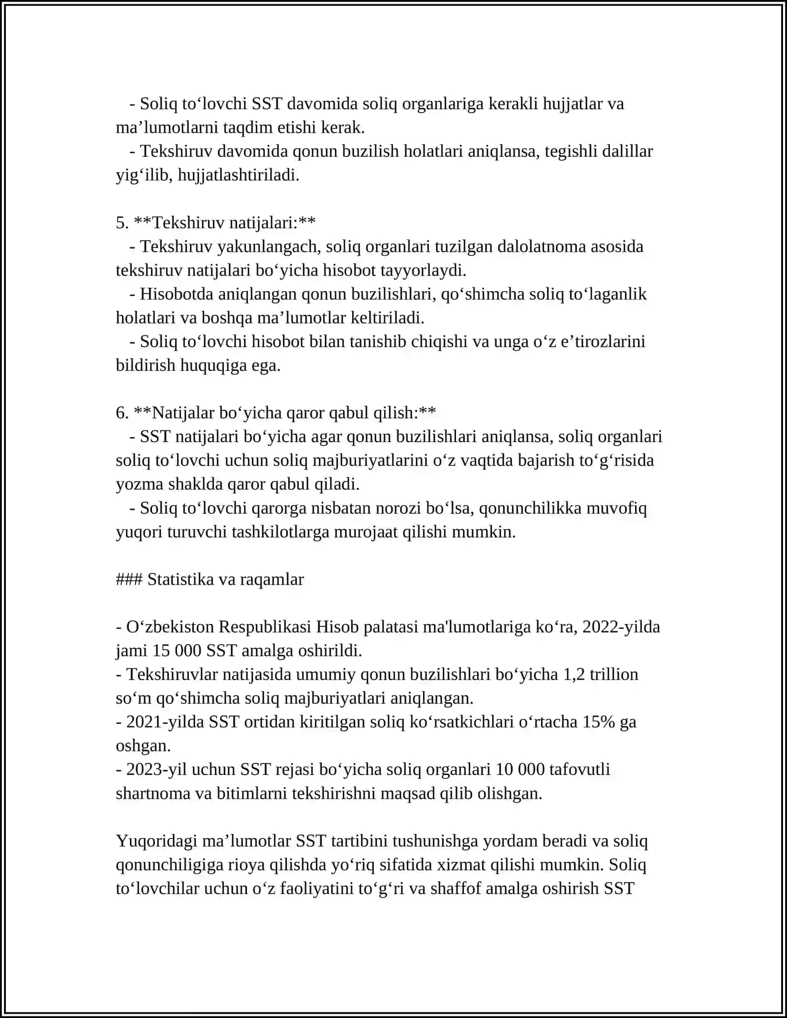 SAYYOR SOLIQ TEKSHIRUVI 4