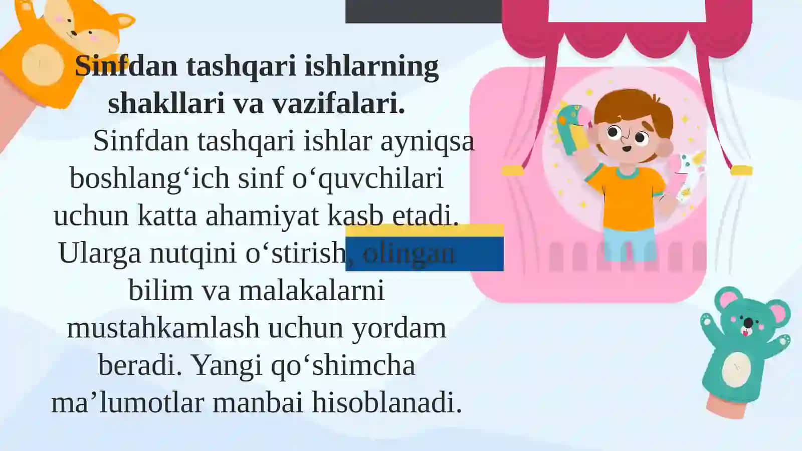 Boshlang’ich sinflarda STIlarning turlari. To`garak ishlari. Ona tili va o‘qish savodxonligi fan to’garaklarini tashkil etish 4