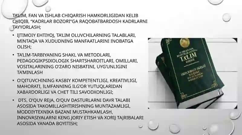 Umumiy pedagogika Oʻzbekiston respublikasining “Taʼlim Toʻgʻrisida”dagi qonuni 4