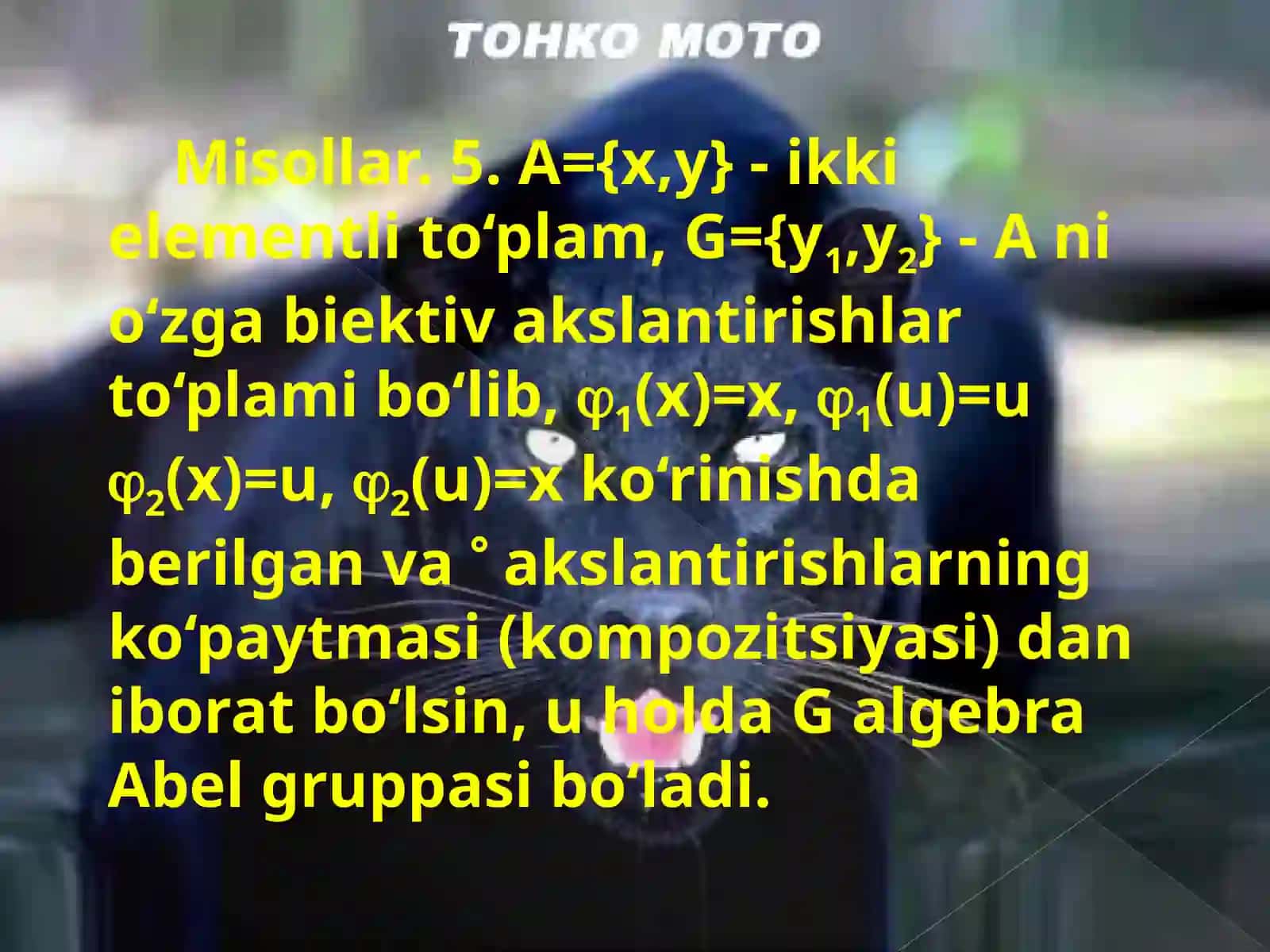 YARIM GRUPPA VA GRUPPA 4