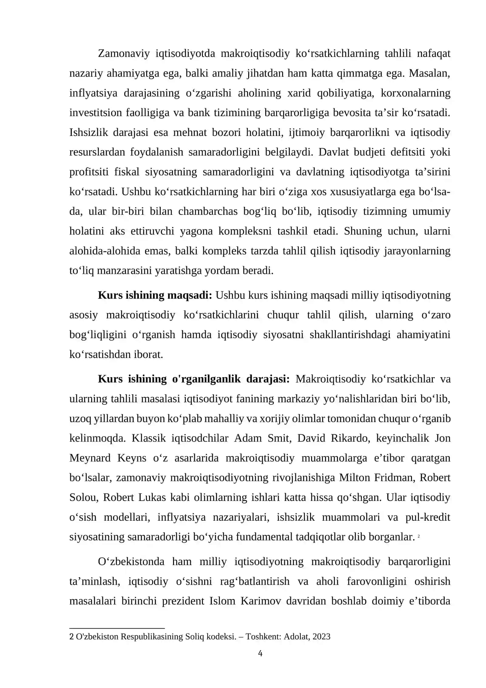 MILLIY IQTISODIYOTNING MAKROIQTISODIY KO‘RSATKICHLARI NAZARIY ASOSLARI VA TASNIFI 4