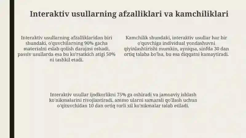 Interaktiv usullar: Ta'rif va turlari 4