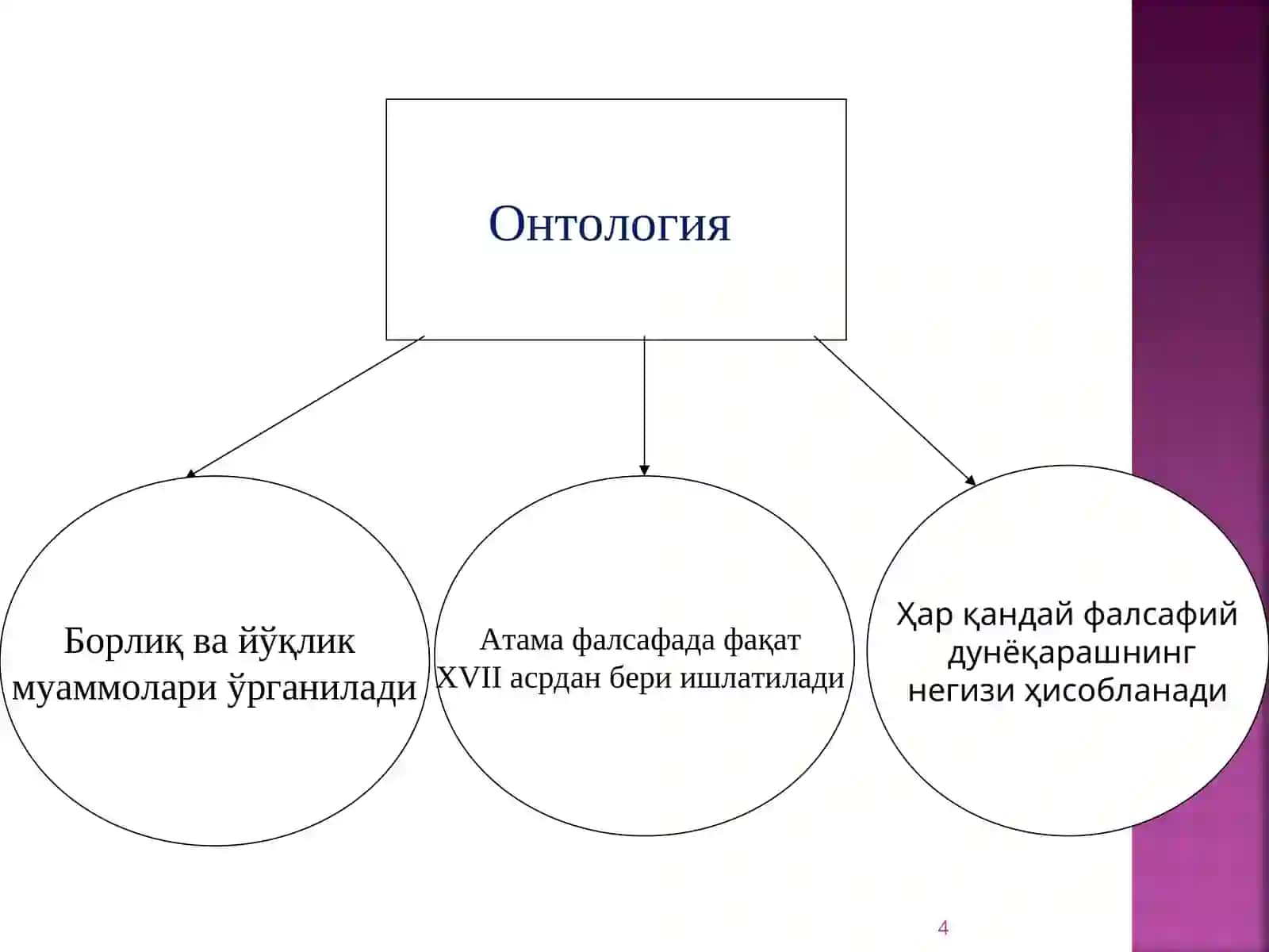 Borliq Falsafasi (Ontologiya) 4