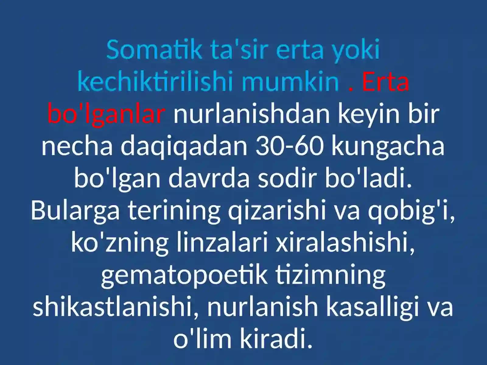 IONLASHTIRGANRADIATSIYANING BIOLOGIK TA'SIRLARI 4
