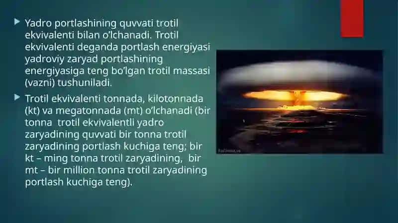 Ommaviy qirg’in qurollarining tasnifi. Jabrlanish o’chog’ining tibbiy taktik tavsifi. Yo’qotishlar. 4