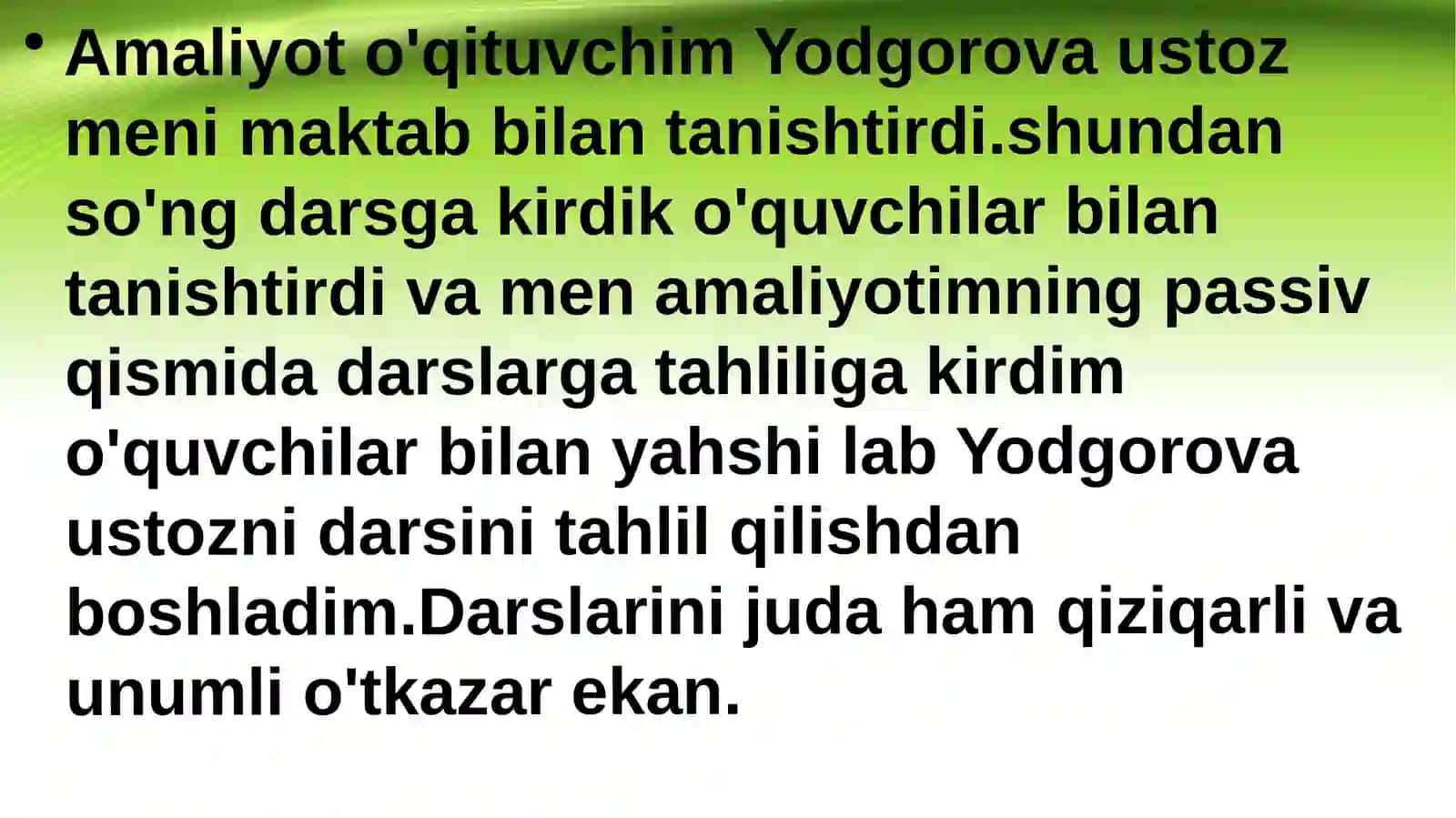 MAVZU: GEOGRAFIYA VA EKOLOGIYA FAkULTETI, GEOGRAFIYA O'QITISH METODIKASI 4