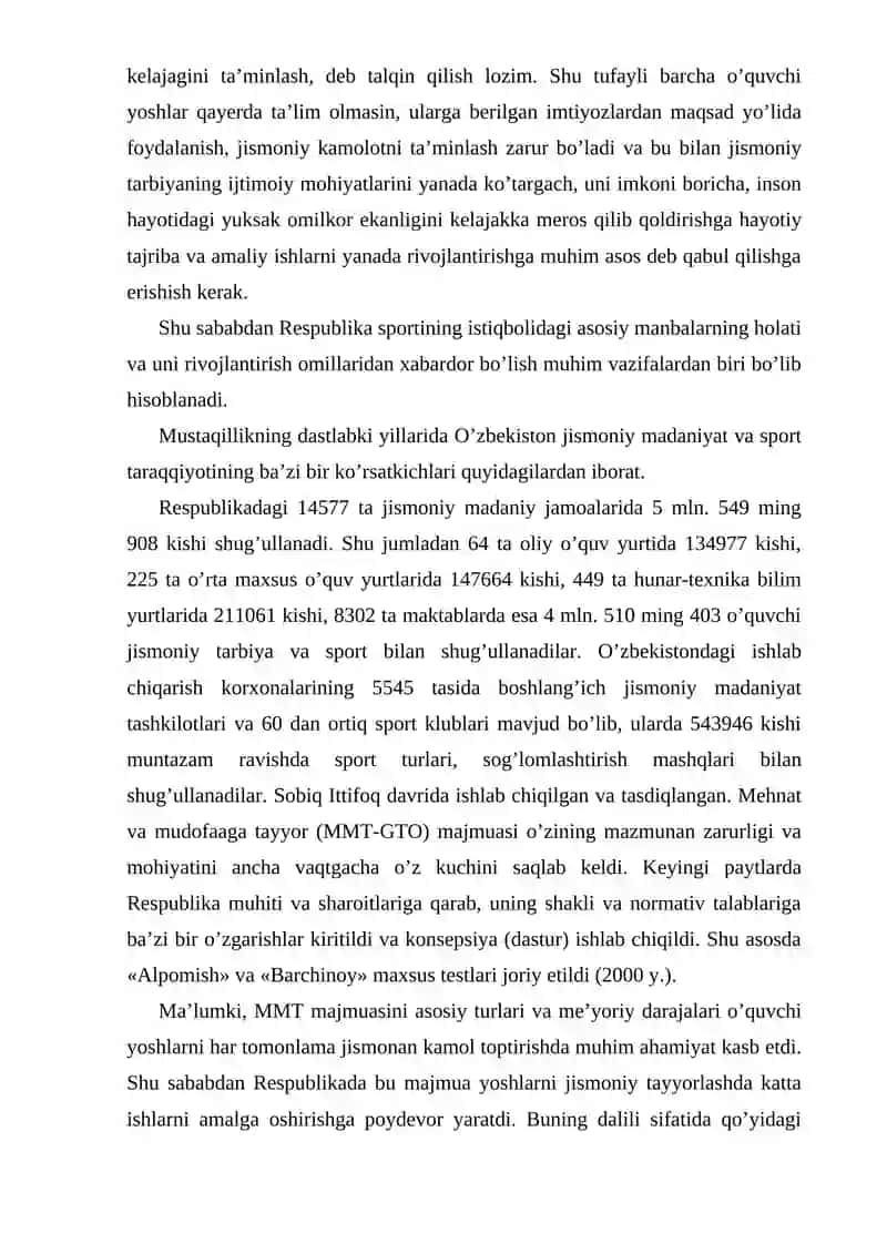 O'ZBEKISTONDA JISMONIY TARBIYA VA SPORTNI BOSHQARISHNING ZAMONAVIY TIZIMI 4