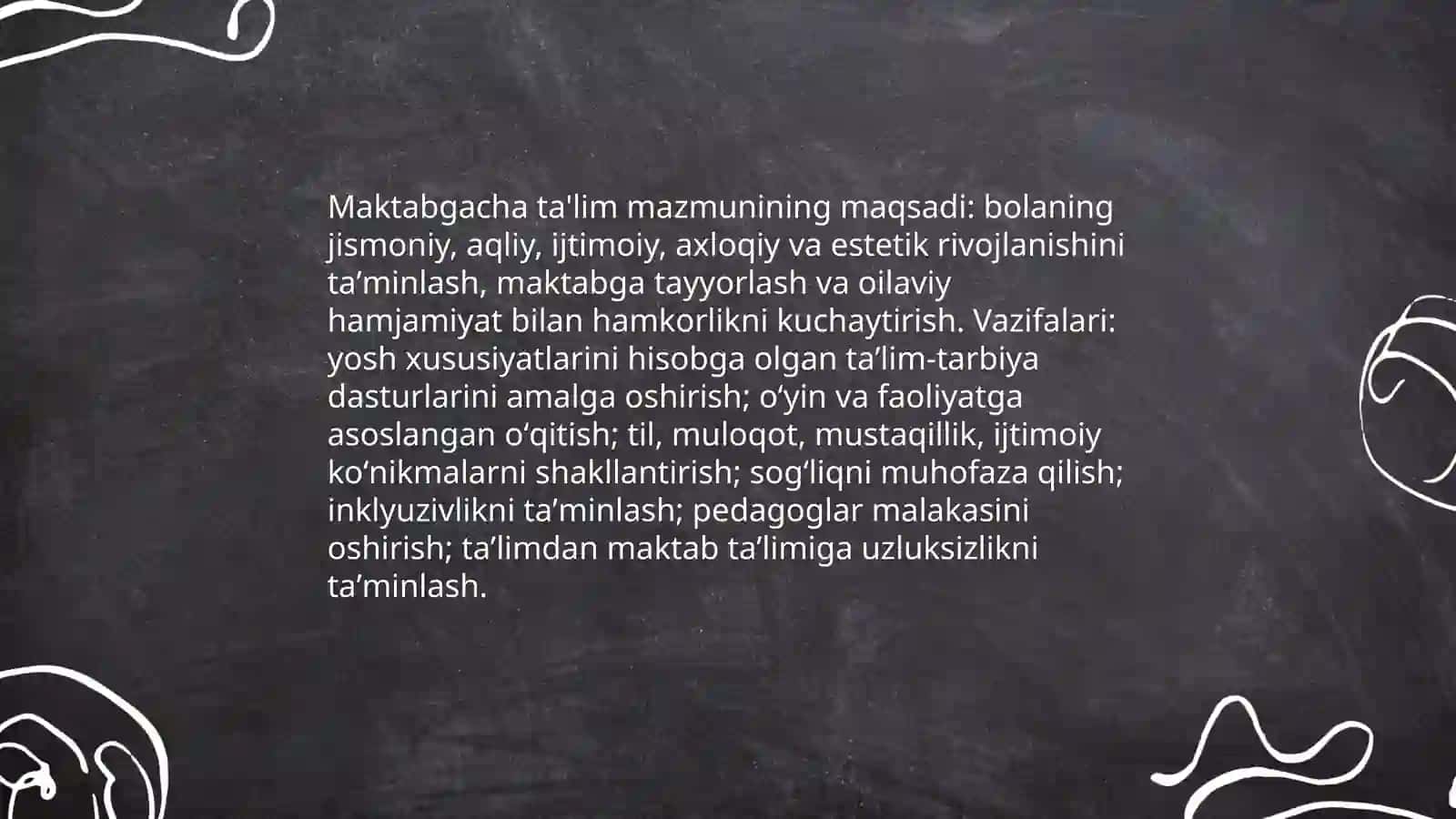 Davlat talablarida maktabgacha ta'lim-tarbiyaning mazmuni 4